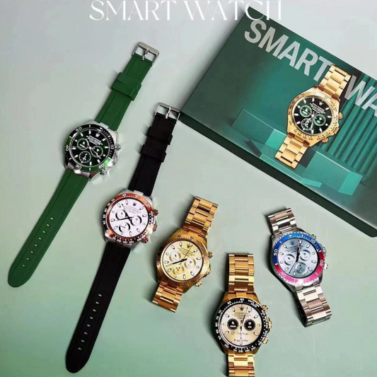 BCD-49 Round Dail Smart Watch Gold Chain Straps